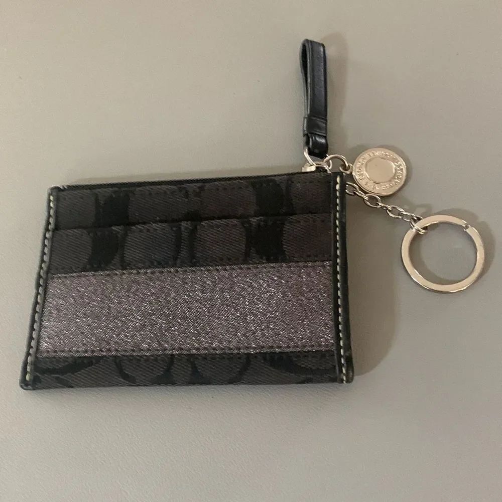 COACH  Black Card Case Keychain - Picture 6 of 7